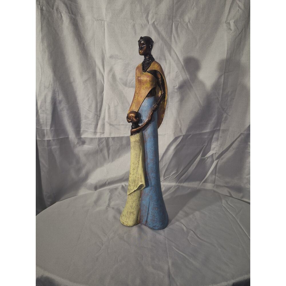 African-Inspired Family Sculpture Set – Mother & Child